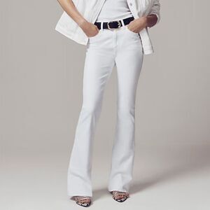 J.Crew Tall Skinny flare jean in white wash NWT Size T30